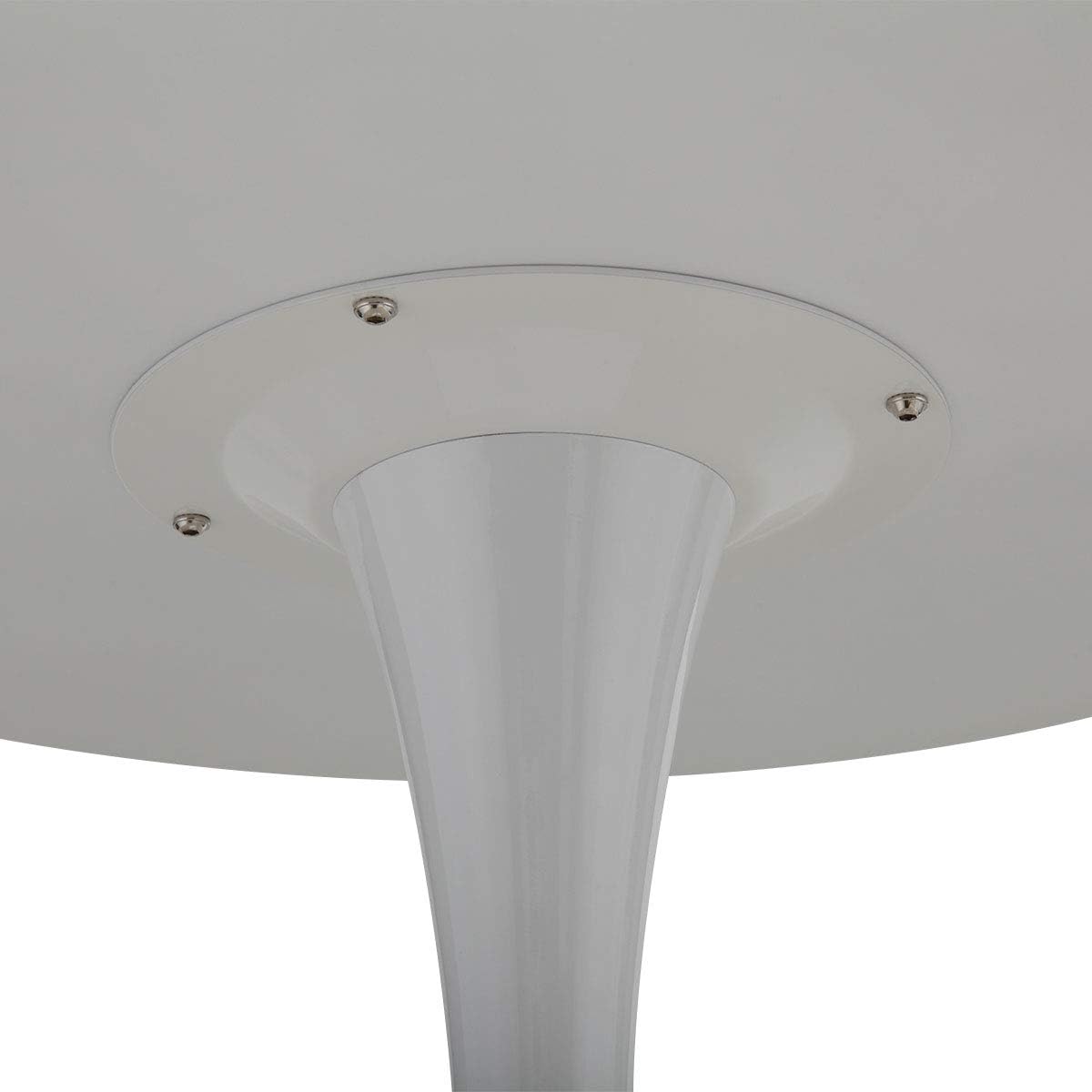 BWM.Co 32" Round Top Dining Table Tulip Mid-Century Style Diameter Pedestal Table, White - Tables