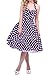 BI.TENCON 1950s Halter Style Vintage Polka Dot Swing Party Dress