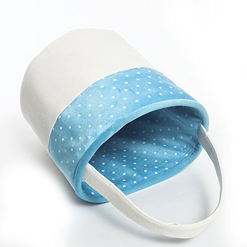 Easter Bucket Dot Easter Basket for Children Egg Hunt (Blue) - Thumbnail 2