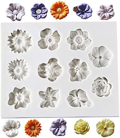 Vivin Flower Fondant Mold Silicone Sugar Paste Cake Cupcake Design Mat Silicone Mould for Cake Decorating Cupcakes Sugarcraft Candies
