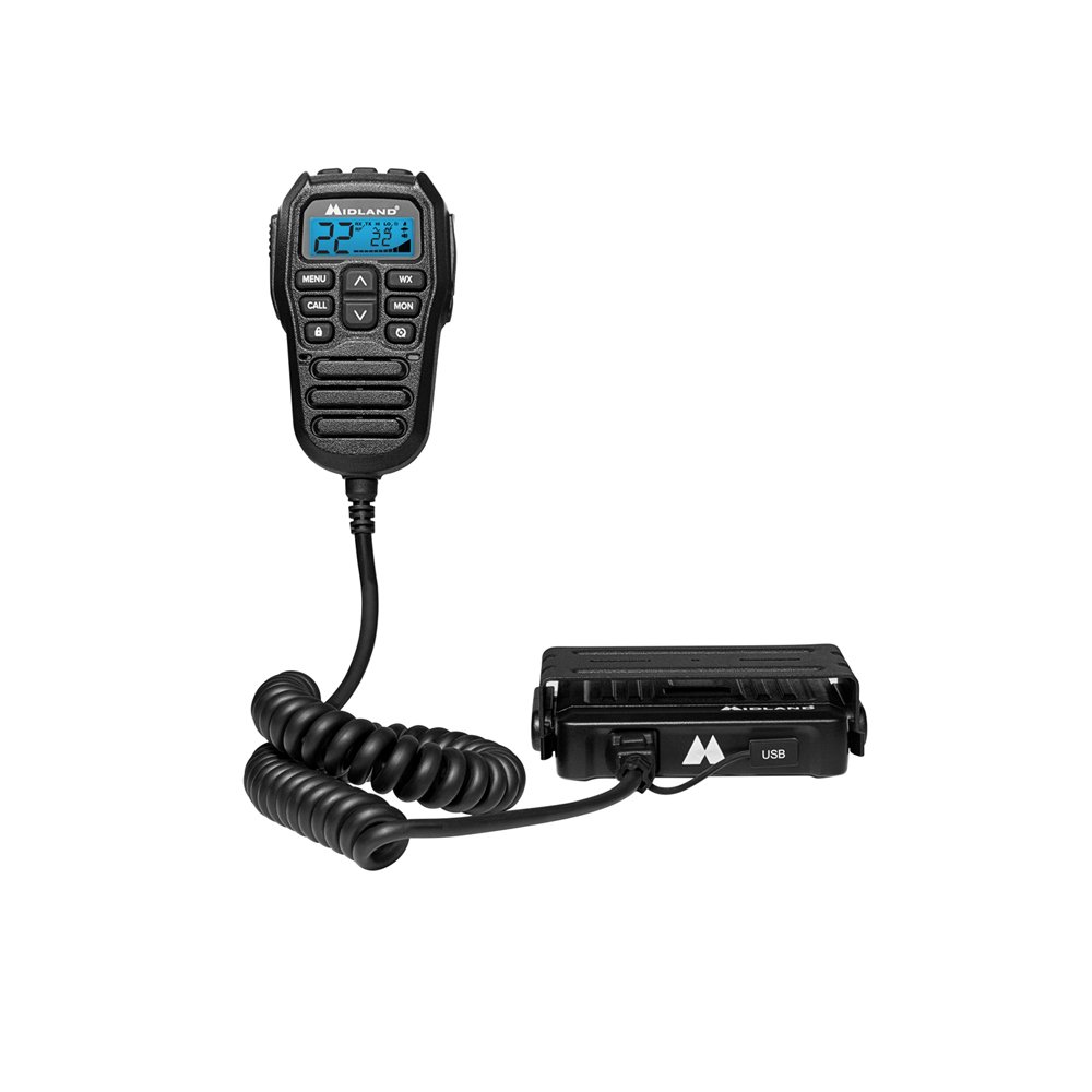 Midland MXT275 MicroMobile 15W GMRS Two-Way Radio with Integrated Control Microphone