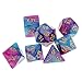 Dovewill Set/7pcs 1.6cm/0.62'' Polyhedral Dice D20 D12 D10 D8 D6 D4 Table Games for Dungeons & Dragons DND MTG RPG Toys Gift Purple Blue