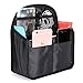 BTSKY Universal Backpack Insert Organizer Handbag Organizer Hanging Travel Bag Gadget Organization Multi-Pocket 3 Size (Black-Small)
