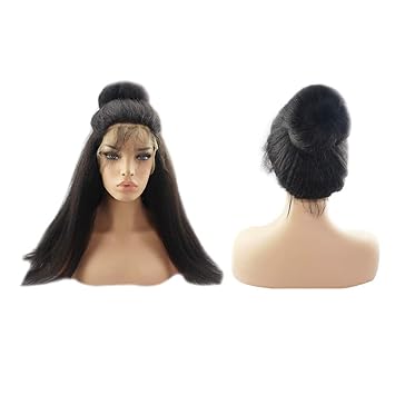 Women Fashion Long Straight Hair Wig Front Lace Hair Wig Natural