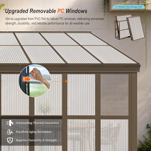 Domi 12x16 Wall-Mounted Sunroom Review: All-Season Lean-to Gazebo with Polycarbonate Windows image 25