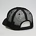 Vintage Year Plain Cotton Twill Mesh Snapback Trucker Baseball Cap + Free Sew/Iron on Camper Patch (Black B)
