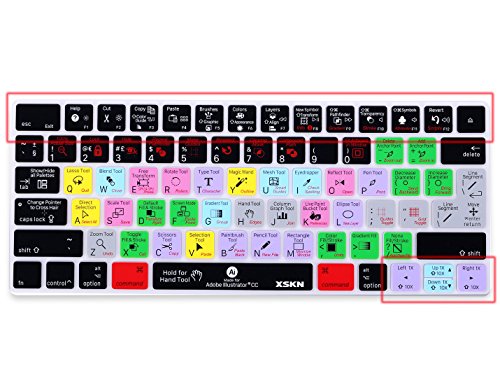 XSKN Magic Keyboard Adobe Illustrator Shortcut Keyboard Cover, Durable AI Hotkeys Silicone Keyboard Skin for Apple Magic Keyboard MLA22LL/A