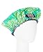 Dry Divas Designer Shower Cap For Women - Washable, Reusable - Large Bouffant Cap With Vintage Jeweled Brooch (Lily of the Valley)
