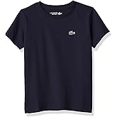 Lacoste Unisex-Child Sport Short Sleeve Crewneck Ultra Dry Classic T-Shirt, Navy Blue, 4