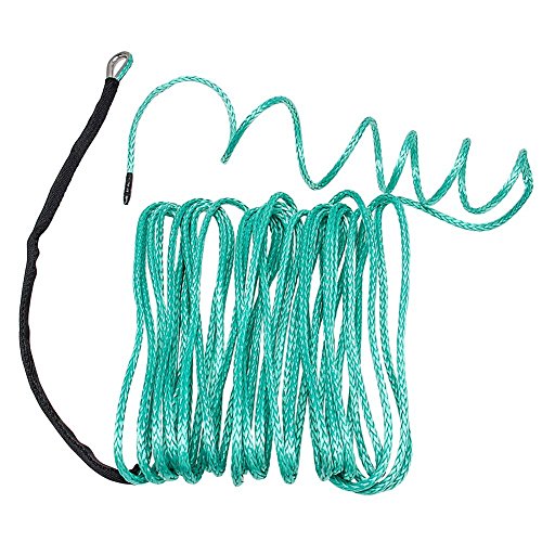 Bang4buck 1/4 x 50' 8200 LB Breaking Strain Synthetic Winch Rope Tow Strap Line Cable For ATV UTV W/Sheath (Green)