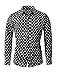 uxcell Men's Shirts Polka Dots Long Sleeve Slim Fit Printed Black Dress Button Down Shirt 44