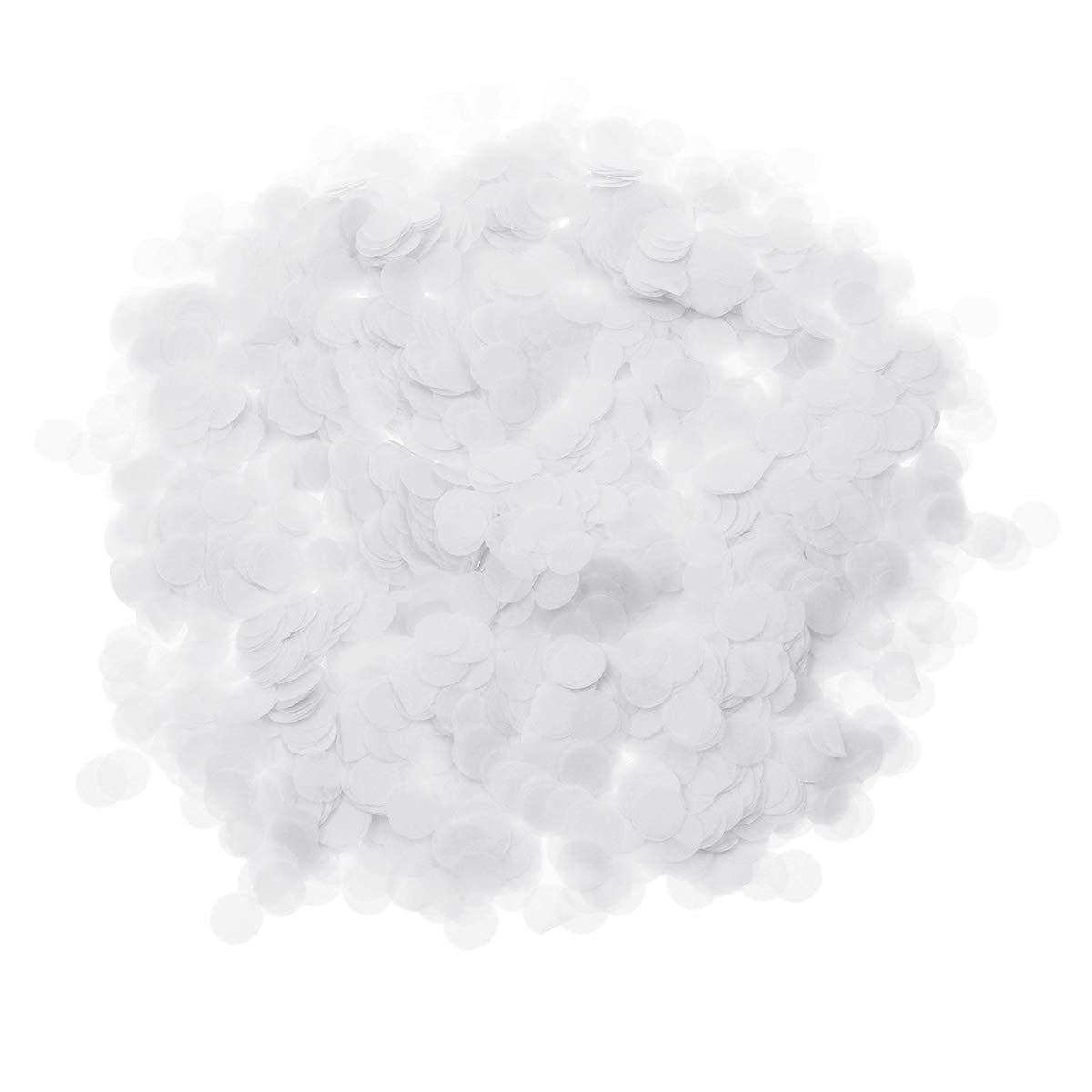 Toyvian White Tissue Paper Confetti Paper Confetti Circles for Wedding Party Decor, 1cm 50g