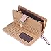 VODIU Women's Long Leaf Bifold Wallet Leather Card Holder Purse Clutch Wallet (4Blue)