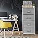 Sorbus Nightstand with 4 Drawers - Bedside Furniture & Night Stand End Table Dresser with Steel Frame, Wood Top, Easy Pull Fabric Bins for Home, Bedroom Accessories, Office & Dorm