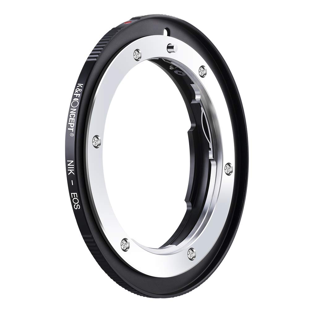K&F CONCEPT Updated NIK to EOS Adapter, Manual Lens Mount Adapter Compatible with Nikon Nikkor F/AI Mount Lens and Compatible with Canon EOS EF EF-S Mount Camera Body
