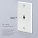 Ethernet Wall Plate, GearIT (10-Pack) 1 Port Cat6 RJ45 Wall Plate Keystone Jack, White (GI-PL-WH-1PT-10PK)