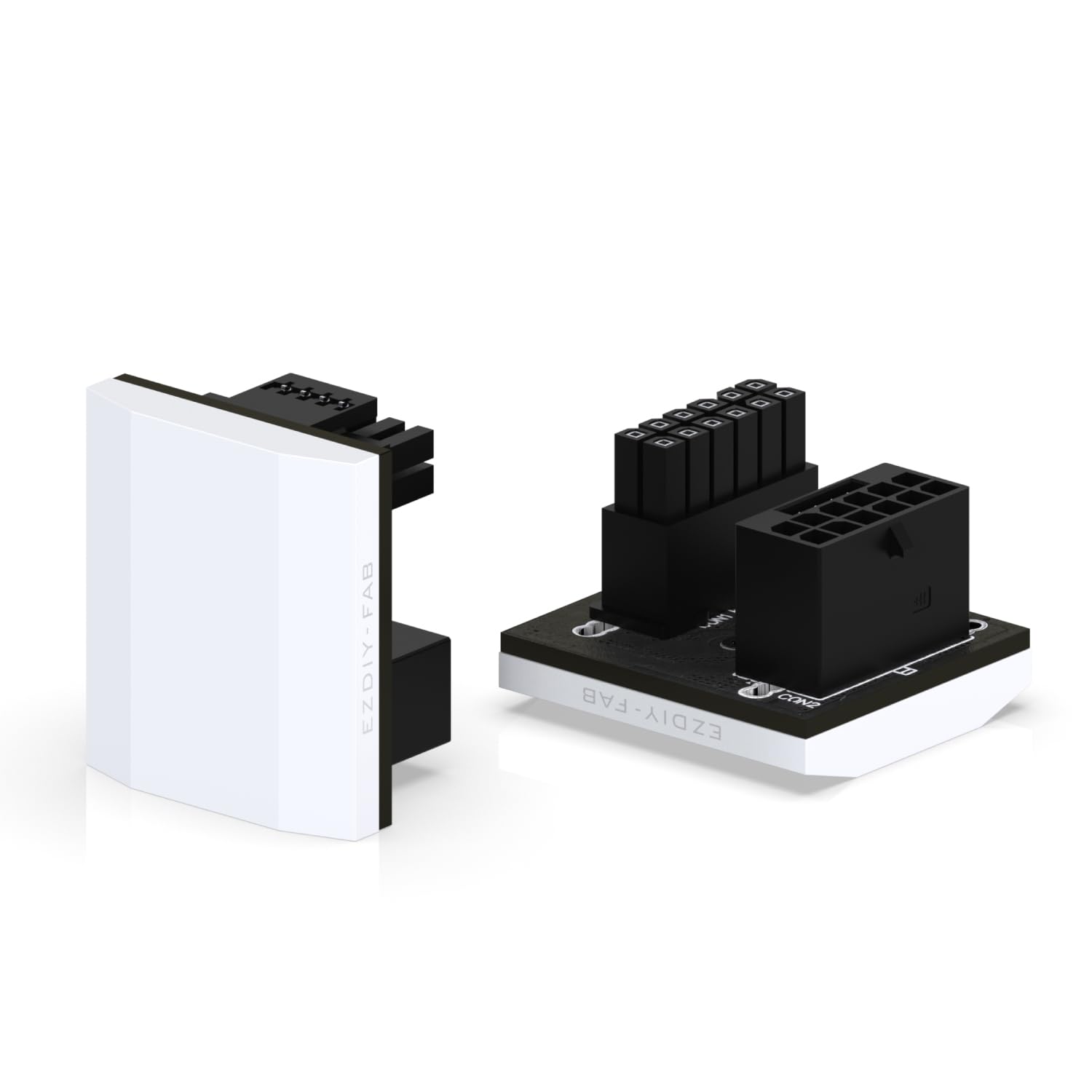 Photo 1 of EZDIY-FAB 12VHPWR 12+4 Pin Angle Connector Power Adapter Slim Type for RTX40' Series Graphics Card, Supports 600W Output, Comptatible to RTX4090,4080,4070ti -180 Degrees STD Type- White-1 Pack