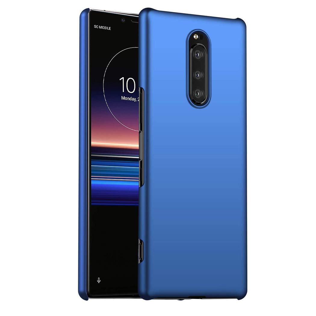 GAPlus Sony Xperia 1/ XZ4 Case - Xperia 1 6.5" Ultra Slim Thin Armour Hard Case - Matte Rubberized Cover For Sony Xperia 1 (Blue)