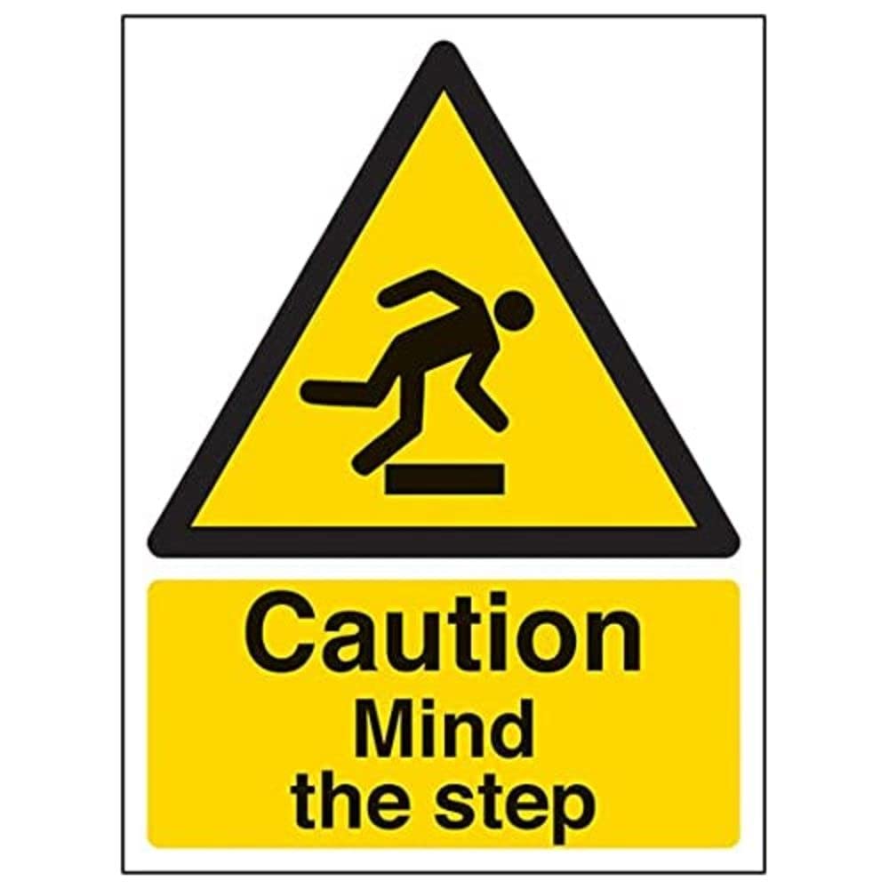 V Safety Eco Friendly Warning General - Caution Mind The Step - 300 X 400mm