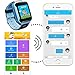 GPS Waterproof Kids Smart Watch for Students, Girls Boys Touch Screen Smartwatch with GPS/LBS Tracker Voice Chat One-Key SOS Help Anti-Lost Calling Phone Watches (S16 Blue)