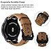 VIGOSS Leather Strap Compatible with Galaxy Watch 46mm Bands/Gear S3 Frontier Band Men 22mm Premium Vintage Crazy Horse Bracelet Replacement for Samsung Galaxy Watch 46mm/Gear S3 Smartwatch Brown