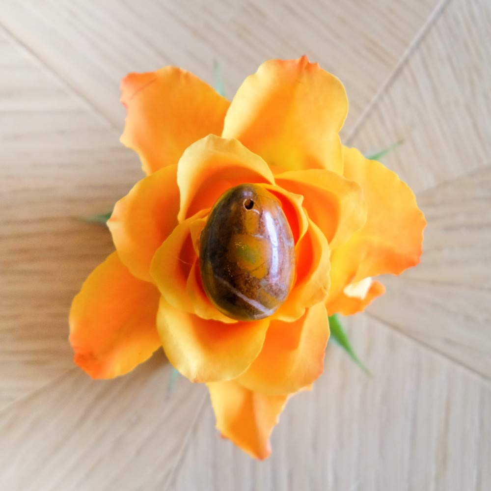 Yoni.com Yoni Egg in Bamboo Jasper Small with Hole