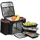 Meal Prep Lunch Box | A Meal Prep Cooler Kit with Lunch Bag Containers (3x33oz) - A simple yet durable meal prep bag w/containers. Perfect as work lunch, portion control, or food management prep bag