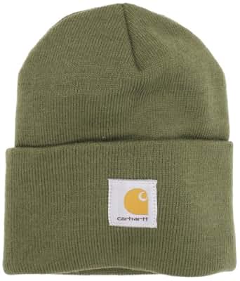 Carhartt Men's Acrylic Watch Hat, Army Green, One Size at Amazon Menâs Clothing store: Cold 