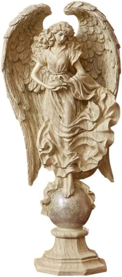 LIANGRAN Sculpture Ornament 50Cm Goddess Of Victory Angel Figurines Mascot Victory Goddess Art Sculpture Resin Art&Craft Home Decoration Ornaments,White