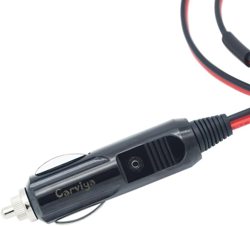 Carviya 12V 24V Heavy Duty 16AWG 15A 20A Male Plug Cigarette Lighter Adapter Power Supply Cord with 1 Meter 3.3 Feet Cable Wire For Car Inverter,Air Pump - Image 3