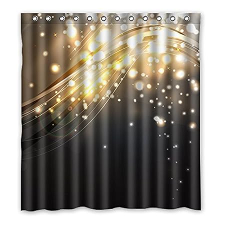 To Order Curtains Shiny Gold Waterproof Bath Shower Balcony In