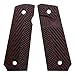 EXEL Cool Hand 1911 Full Size G10 Slim Grips, 3/16 Thin, Big Scoop, Ambi Safety Cut, OPS Texture, These Grips Only Work with Short Bushings, Red/Black, HH1S-J1S-15