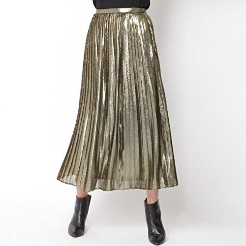 Amazon ビアッジョブルー Viaggio Blu メタリックプリーツスカート スカート 通販