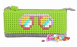 Upixel Pencil Case – DIY Pixel Art – Felt School Supplies Makeup Bag – Apple Green