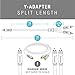 Mediabridge™ Ultra Series RCA Y-Adapter (15 Feet) - 1-Male to 2-Male for Digital Audio or Subwoofer - Dual Shielded with RCA to RCA Gold-Plated Connectors - White - (Part# CYA-1M2M-15W)