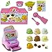 Ice Cream Shop Ready-to-Play Play Set 13 Piece Pretend Play Toy Cash Register Ice Cream Cone & Toppings Serving Counter Utensils & More