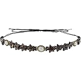 RainFlowwer Cowboy Hat Bands for Women Men, Cowgirl Hatbands Hand Made Replacement Pearl Hat Belt Men Fedora Panama Hats