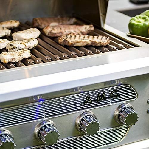 review American Muscle Grill 36-Inch 5-Burner Built-in Dual Fuel Wood/Charcoal/Propane Gas Grill - AMG36-LP