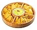 Chip and Dip Serving Tray with Ceramic Dip Bowl – Large Bamboo Dip Platter Tray for Event Use – Appetizer Server for Salsa, Nacho, Guacamole, Taco Chip, Snacks and More