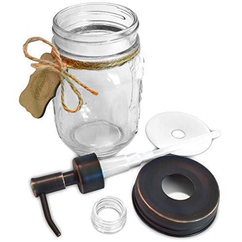 image for Premium Home Quality Rustproof Stainless Steel Mason Jar Soap Pump/Lot