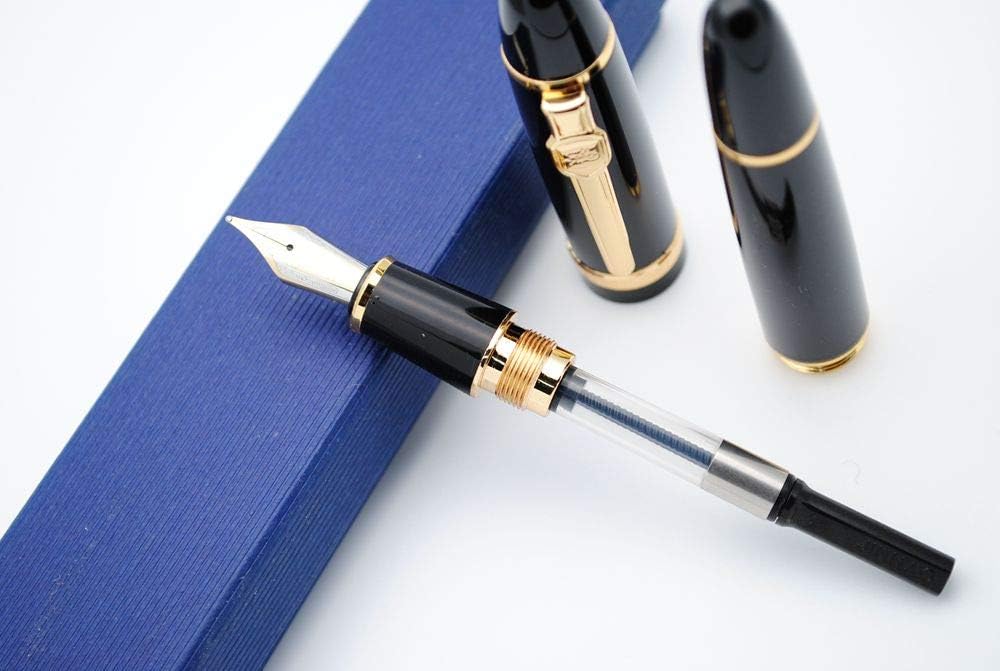JINHAO 159 Fountain Pen M Nib (Black with Golden Clip) - Image 4