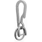 PJYTAC Titanium Carabiner Keychain Clip for Keys, Minimalist Heavy Duty Keychain Key Clip Holder EDC Quick Release Hooks