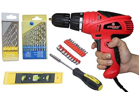 Digital Craft Electric Screw Driver Cum Drill Machine 10 mm with Screw Driver Kit