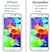 HPTech Galaxy S5 Screen Protector - (2-Pack) for Samsung Galaxy S5 Tempered Glass Screen Protector Bubble Free 9H Hardness with Lifetime Replacement Warranty