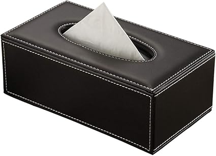 Y-only Caja de pañuelos de Cuero Rectangular, portapapeles ...