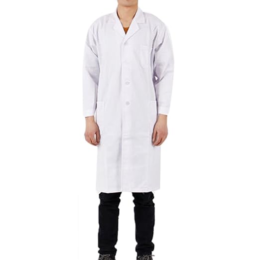 Nanxson(TM Laborkittel Unisex Baumwolle Kittel Medizin Arztkittel Labormantel mit Knöpfe CF9002
