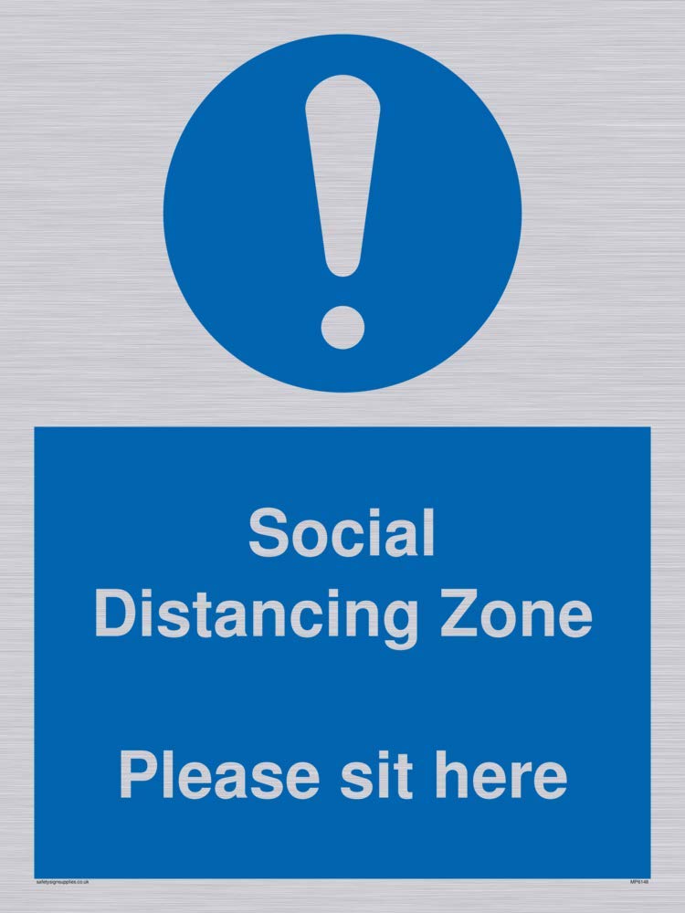 Social Distancing Zone Please sit here