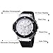 Voeons Men's Chronograph Military Sports Watches 3ATM Waterproof White Stainless Steel Mens Watches
