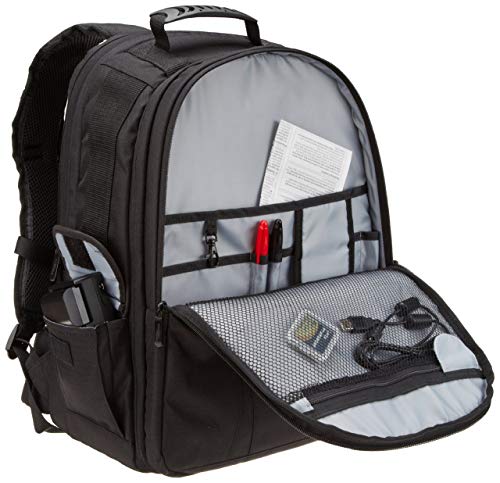 image for AmazonBasics DSLR and Laptop Backpack - Gray interior (Certified Refur