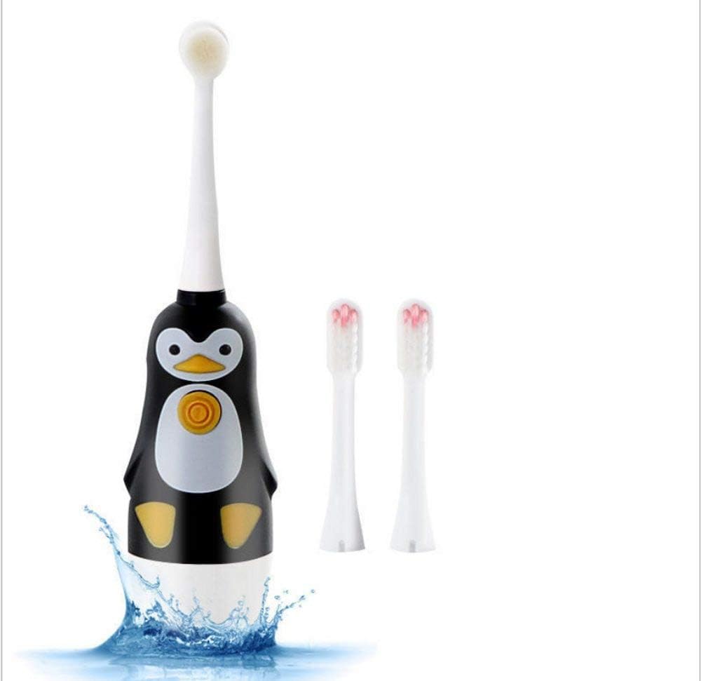 Lovely Electric Sonic Children Toothbrush Fit for 3 to 12 Years Old Kids Waterproof Cute Ultrasonic with Three Soft Hair…